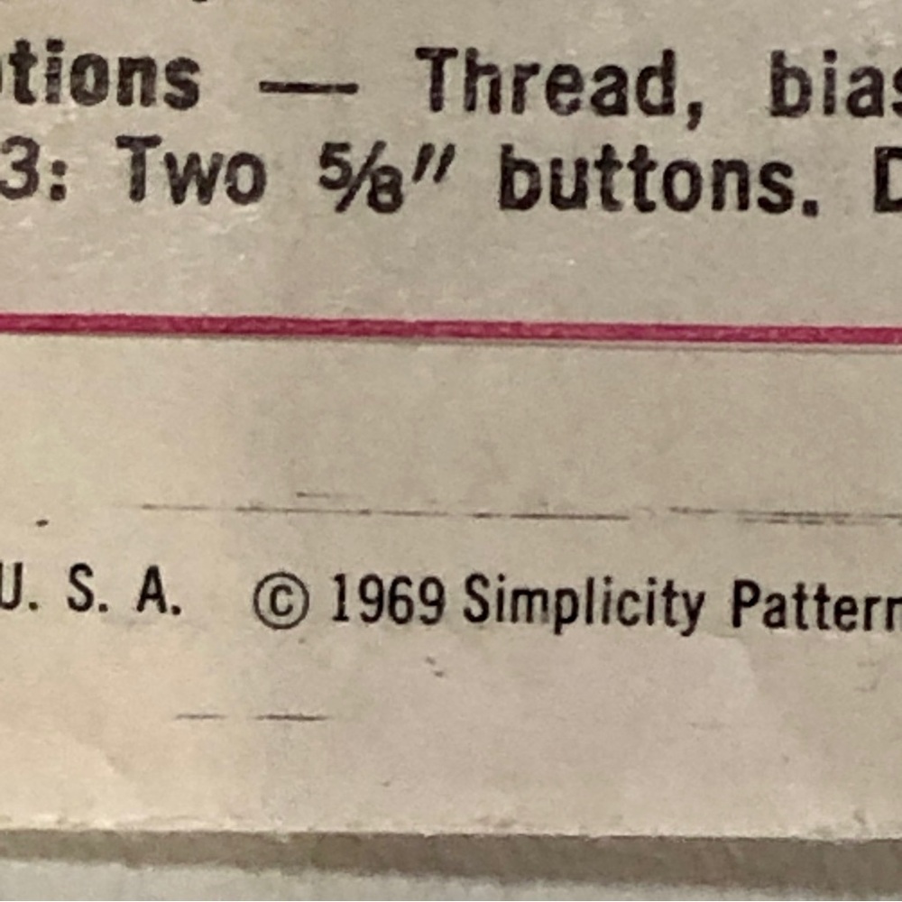 Copyright 1969 Vintage “Simplicity 8106” Dress Bolero Cut Sewing Pattern (9/10) - Picture 6 of 9
